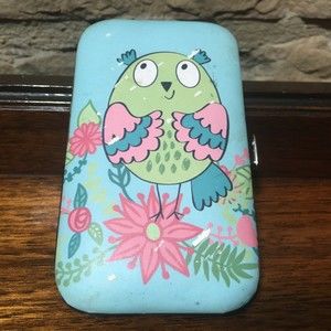 Vintage Retro Nail Kit Baby Birds / Baby Owls Flowers & Leaves